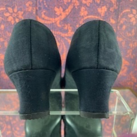 Vintage Jewelled Black Silk Shoes 'French Room Shoes and Sabrina Shoes' - Picture 14 of 16
